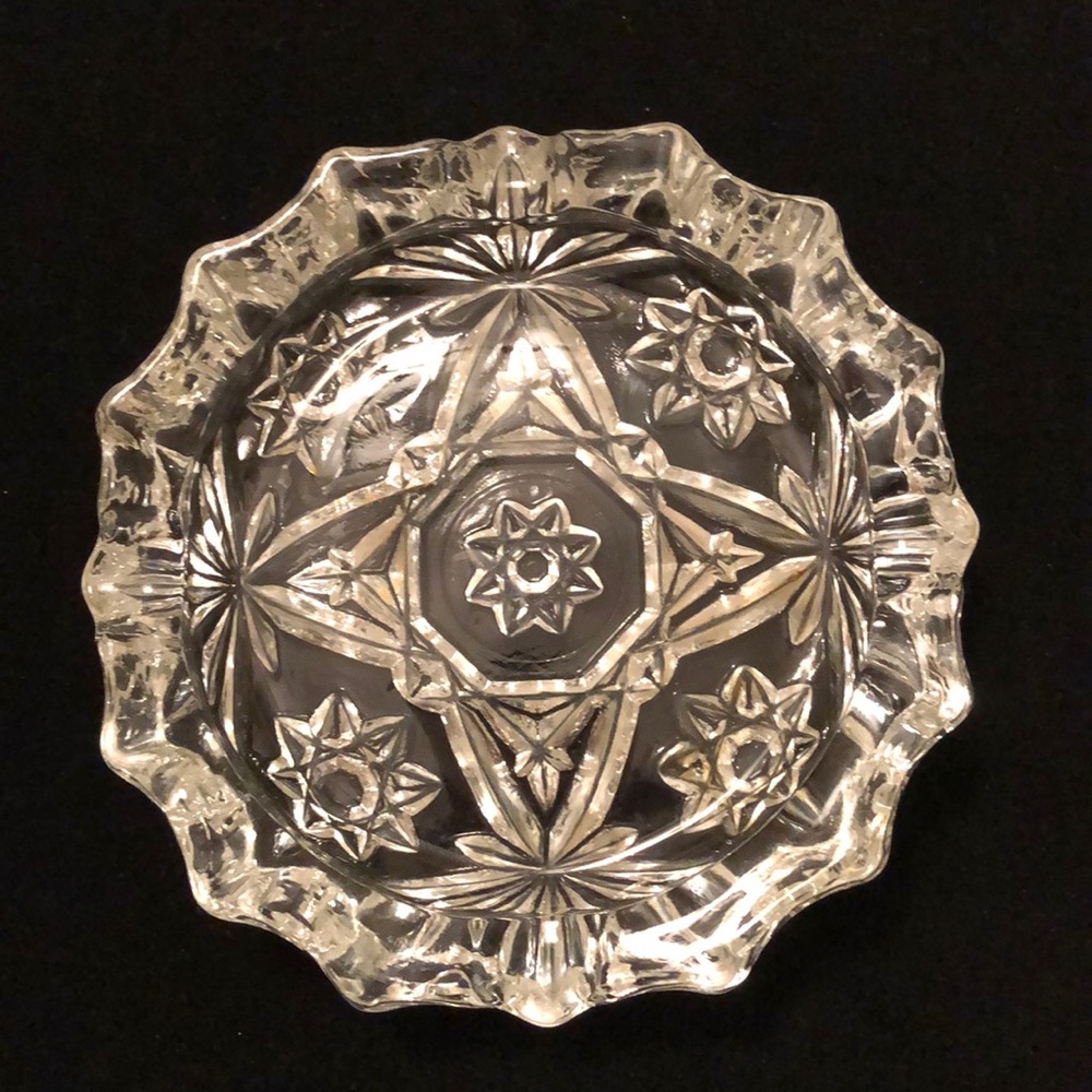 Vintage Pressed Glass Ashtray